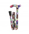 Canne de marche pliante multicolore pour femme , un cadeau original et pratique.