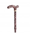 Canne de marche pliante en cachemire rose pour femme, réglable et légère. Cadeau original sobre, remboursable.