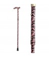 Motif cachemire sur canne de marche avec poignée en T. Cadeau pour femme original remboursable.