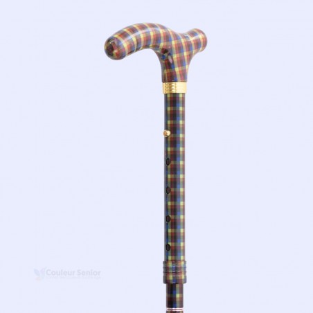 Poignée en T à 45 degrés. Canne de marche pour homme réglable et sobre. Produit remboursable.