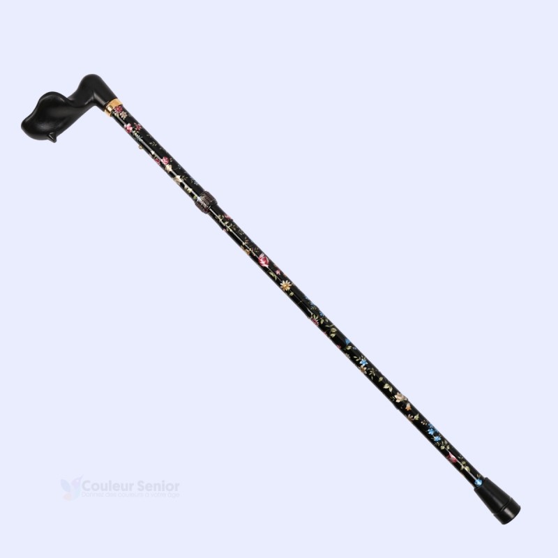Vue d'ensemble canne de marche pliable pour femme ergonomique et anatomique
