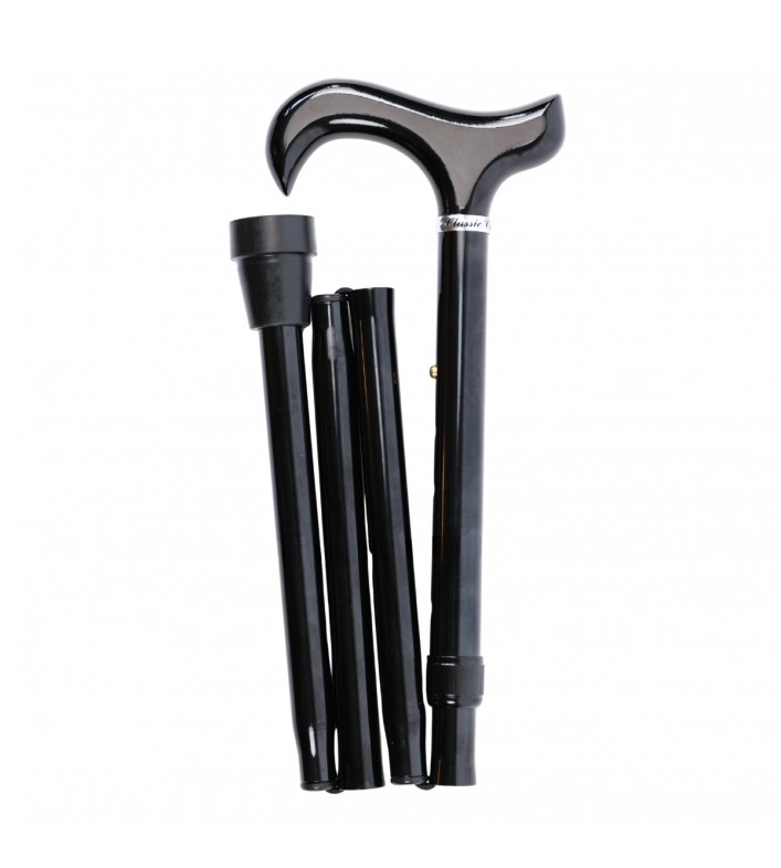 Superbe canne pliante noire pour grande taille. Une marche très sûre, stable et confortable.