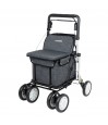 Déambulateur chariot Carlett Lett900 avec assise, un allié pour la sécurité dans la rue.