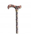 Canne de marche Sous-Bois réglable motif animaux de la forêt style fantaisie, idéale pour offrir comme cadeau à grand-mère.