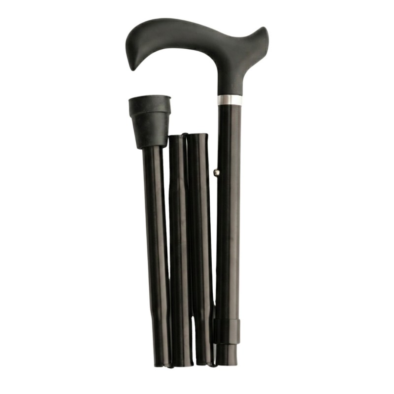 Canne de marche  pliante soft touch, design discret et sobre en aluminium, pour homme et femme grande taille