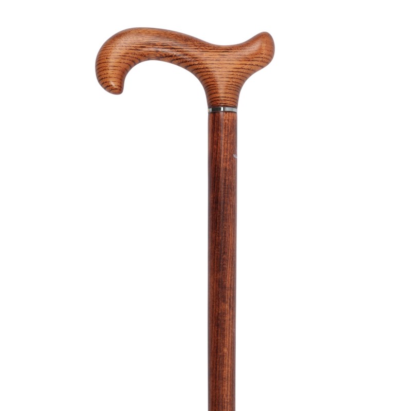 Détail du corps en bois de hêtre et de la poignée derby en bois d’Acacia de haute qualité.