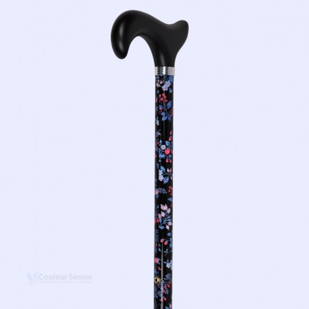 Canne au motif botanique vue de haut. Cet excellent produit est remboursable par la Sécu.