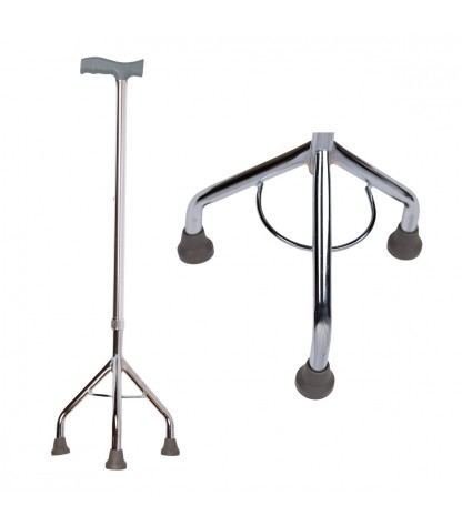 Canne de marche tripode réglable en aluminium avec base à trois pieds stabilisatrice vue d'ensemble