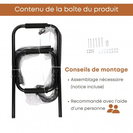 Contenu du colis et conseils de montage du support : une belle alternative à un cadeau utile.