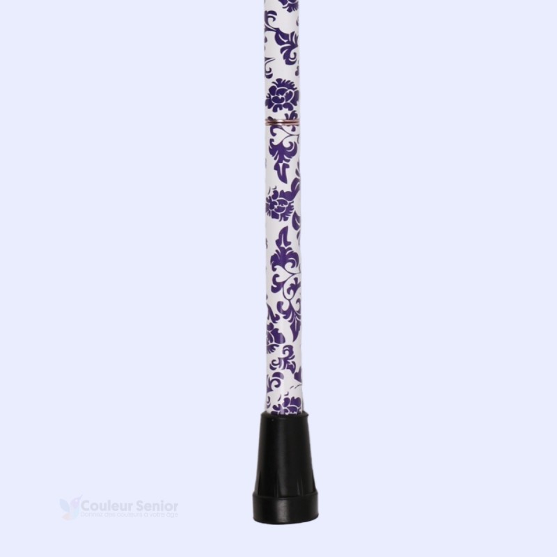 Embout antidérapant en caoutchouc de la canne de marche Baroque violette petite taille