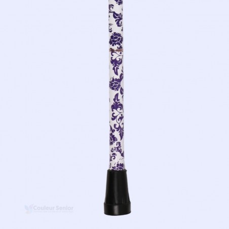 Embout antidérapant en caoutchouc de la canne de marche Baroque violette petite taille