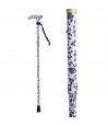 Canne de marche réglable et colorée pour femme. Idée cadeau originale, motif en cachemire violet.