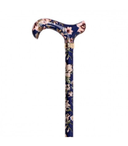 Canne de marche réglable Royal Bleu – Motif floral élégant robuste et légère