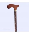 Canne senior élégante à motif cachemire. Modèle pour femme très distingué. Éligible au remboursement par la Sécu.