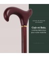 Profil de la poignée Derby ergonomique en cuir pour un appui stable et confortable