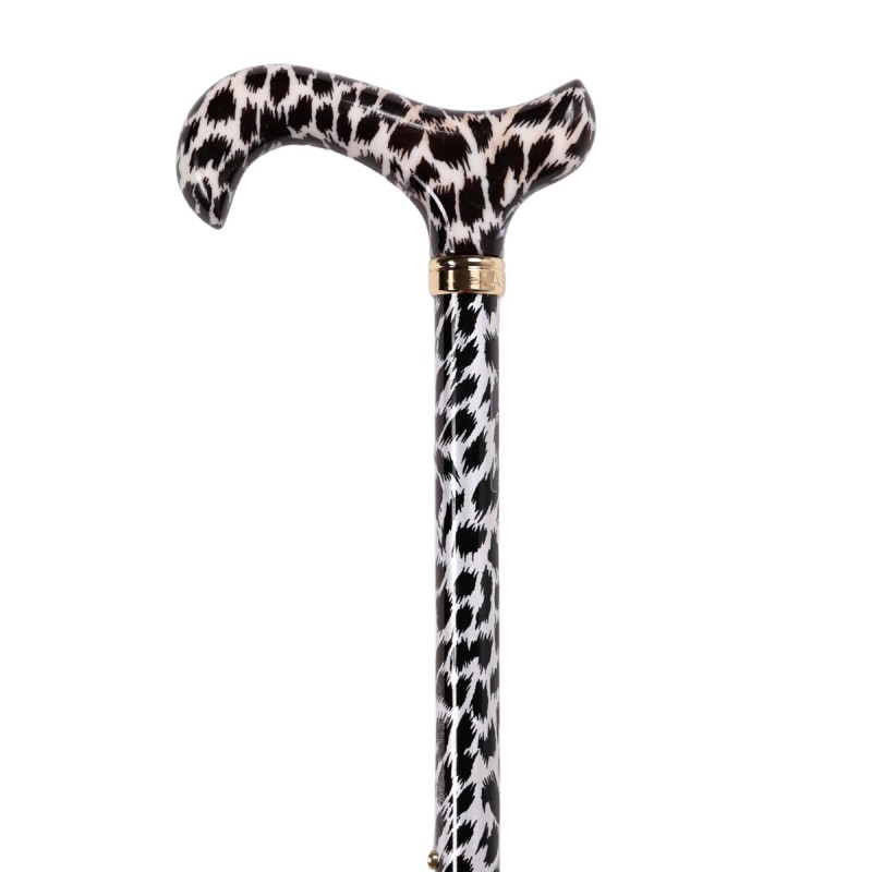 Canne de marche réglable motif léopard idéale pour femmes originale.
