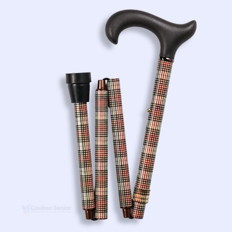 Canne de marche pliante et robuste pour homme, idéale à offrir en cadeau au père.