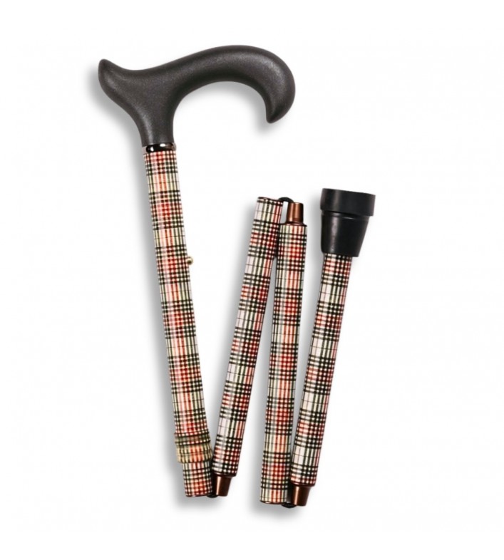 Canne de marche pliante, formelle et haut de gamme, fabriquée en Allemagne. Idéal pour un homme de grande taille.