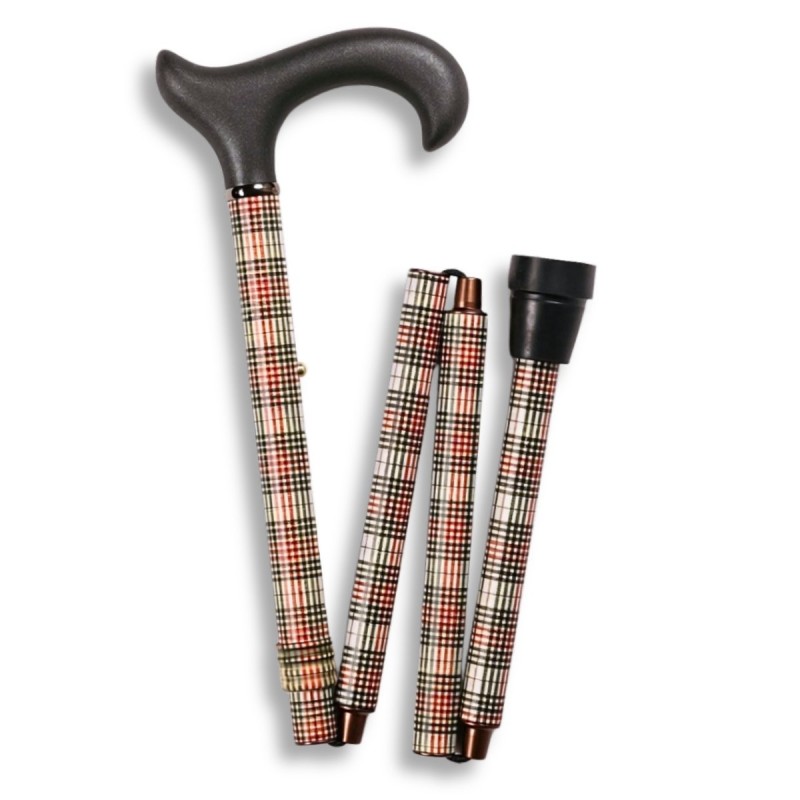 Canne de marche pliante, formelle et haut de gamme, fabriquée en Allemagne. Idéal pour un homme de grande taille.