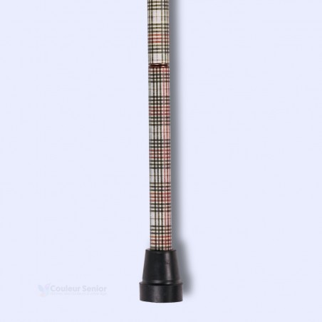 Embout de canne de marche style tartan clair pour homme.