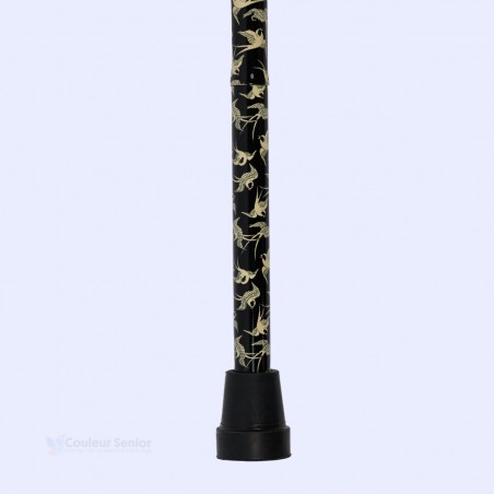 Embout de canne de marche à motif d'hirondelles. Cadeau original pour femme classique.