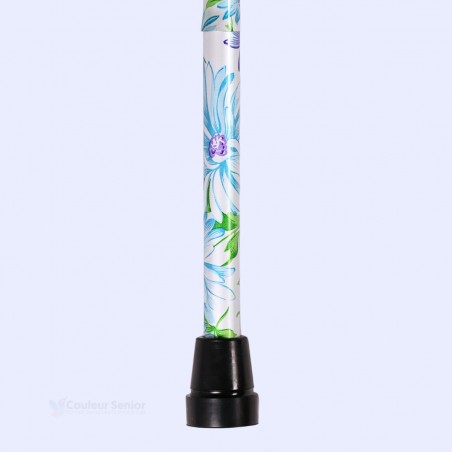 Embout de canne de marche blanc perlé.