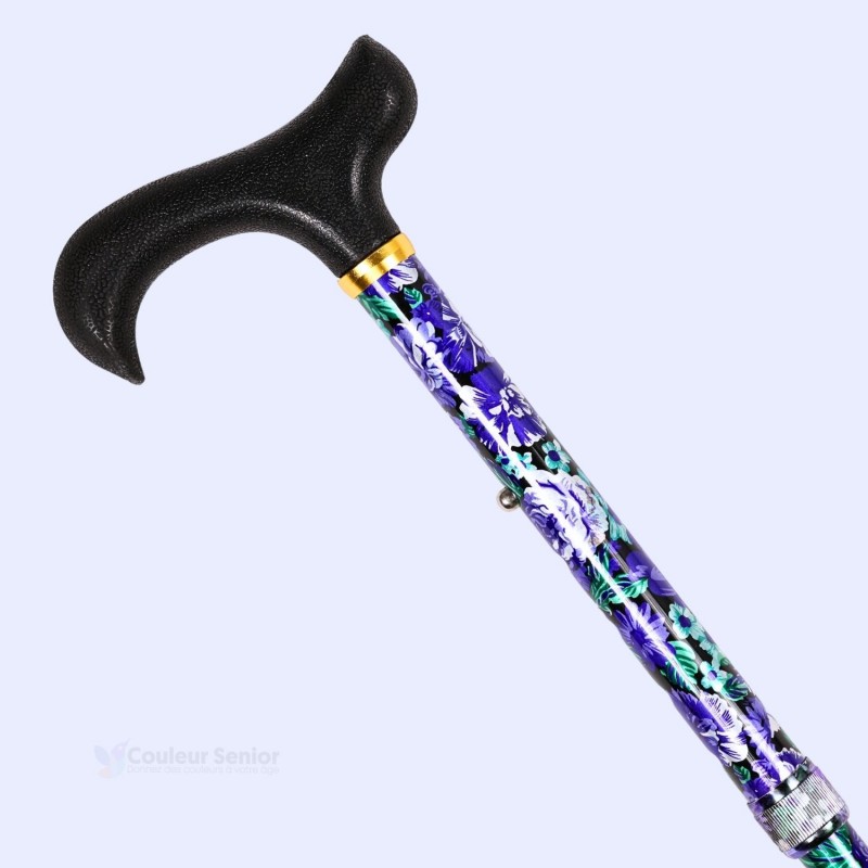 Canne essentielle Éclat Violet, un accessoire de marche coloré idéal pour débuter en toute simplicité chez Couleur Senior.