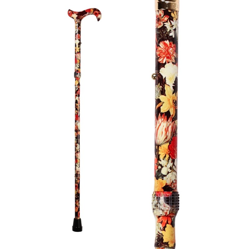 Canne pliante pour femme Gastrock à motif floral, excellente aide à la mobilité au quotidien.