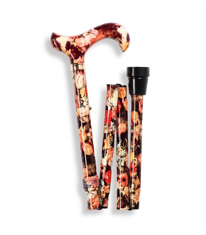 Position droite de la canne pliée Bouquet Flamand, une formidable alternative de cadeau chic.