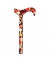 Détail supérieur de la canne de marche Bouquet Flamand, idéale pour prévenir les chutes.