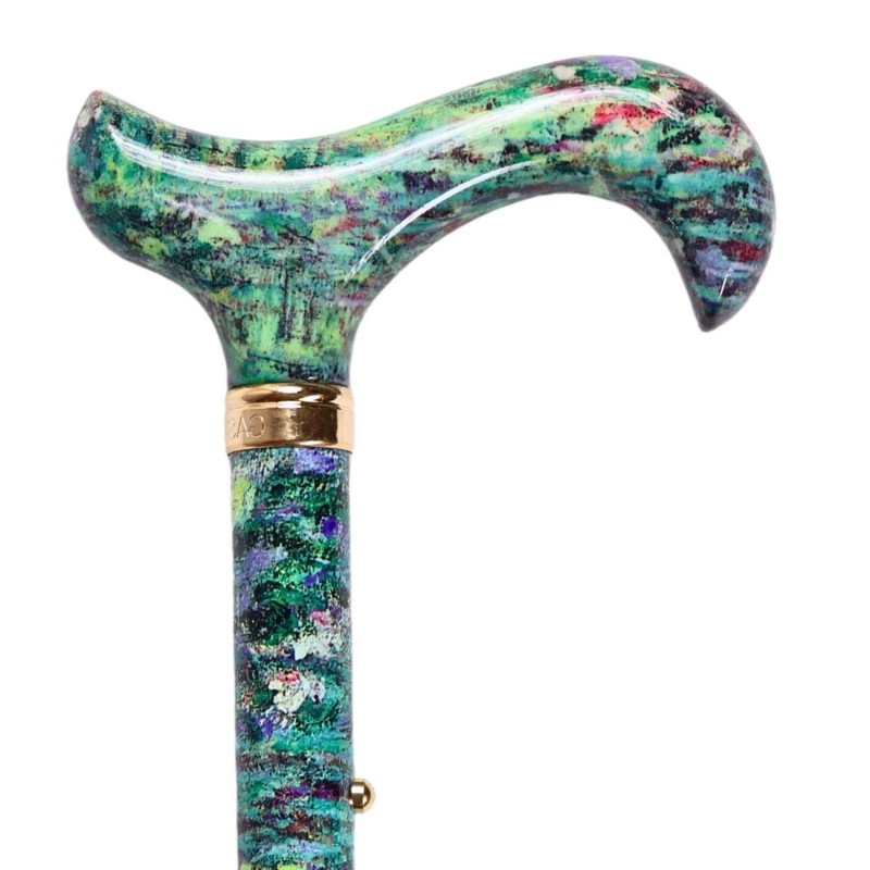 Poignée ergonomique de la canne Monet Nymphéas : une belle idée cadeau pour maman.