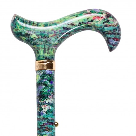 Poignée ergonomique de la canne Monet Nymphéas : une belle idée cadeau pour maman.