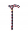 Canne de marche pliante Esprit Écosse style tartan, originale et réglable, pour homme et femme, idéale en cadeau.