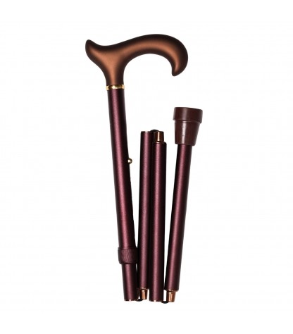 Canne de marche pliante modèle Séquoia, en bronze, taille XL, assurant un maximum de sécurité lors de vos balades.
