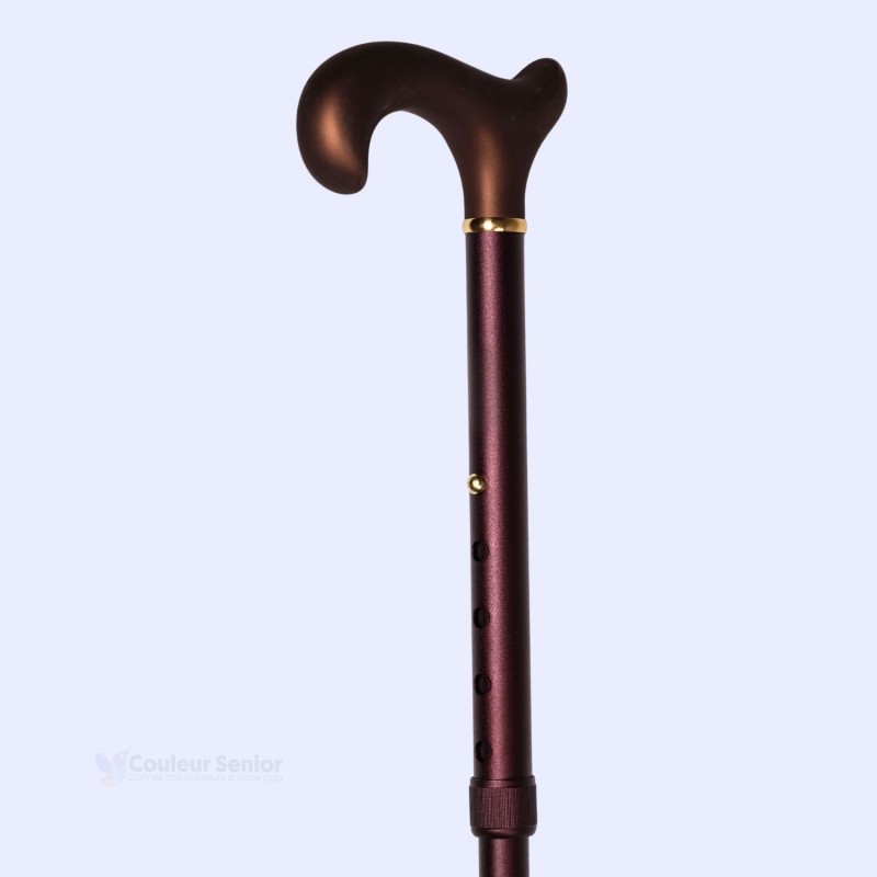 Détail supérieur de la canne pliante Séquoia XL, optimale pour la prévention des chutes.