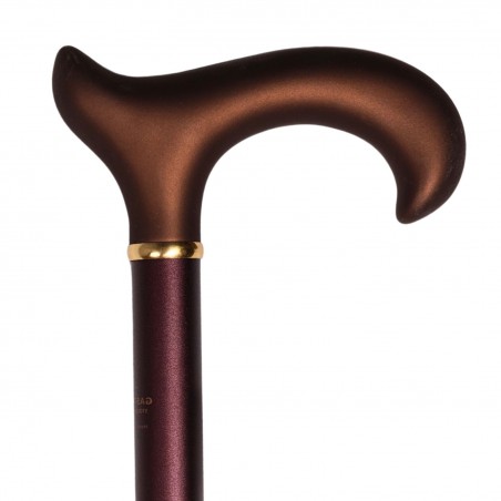Superbe poignée Derby bronze pour la canne XL Séquoia, une alternative de cadeau idéale pour les seniors.