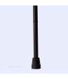 Embout de la canne de marche Noire Velours en aluminium discret et sobre, stable pour homme et femme.