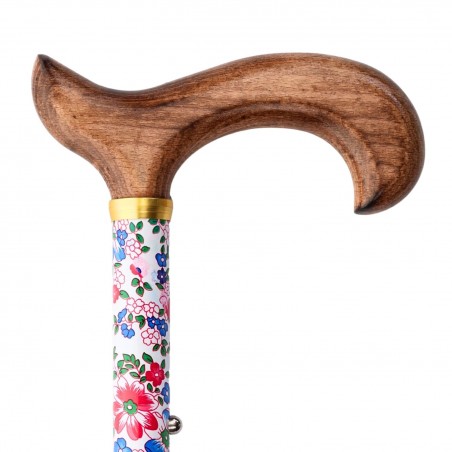 Poignée derby en bois clair, pour grandes mains de la canne de marche pliante Liberty Printemps.