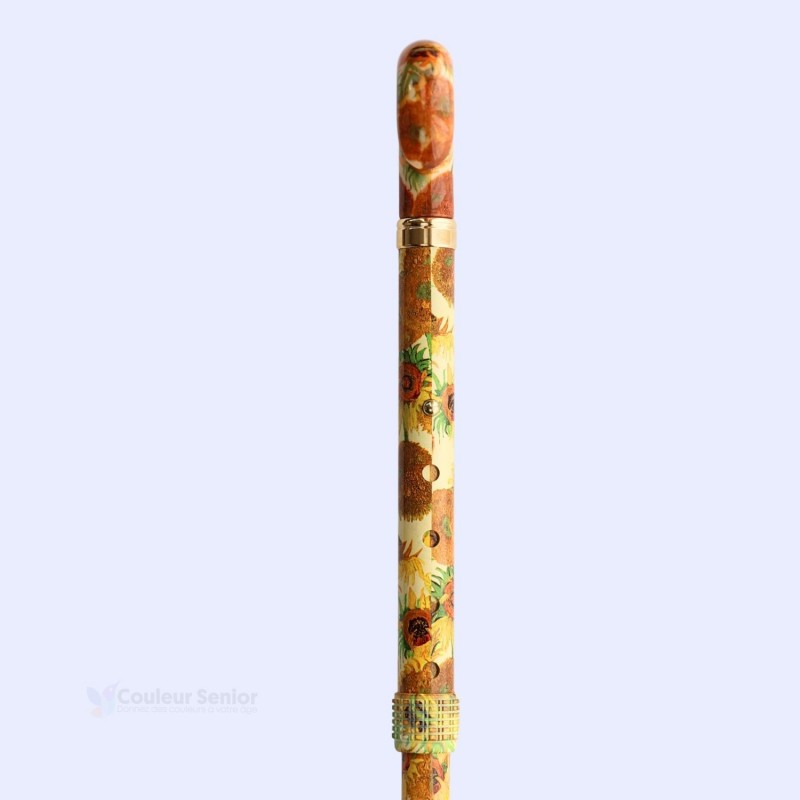 Système de réglage de la canne pliante Tournesols, une belle alternative de cadeau chic.