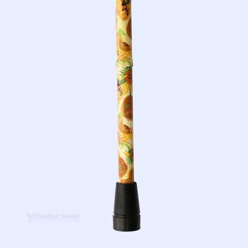 Embout antidérapant de la canne Tournesols de Van Gogh, essentiel pour prévenir les chutes.