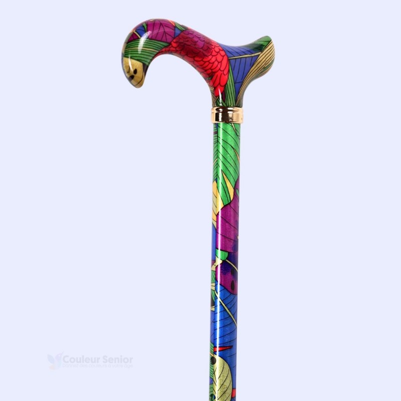 Design tropical aux couleurs vives et au fini brillant sur le fût en aluminium. Idéal pour offrir comme cadeau.