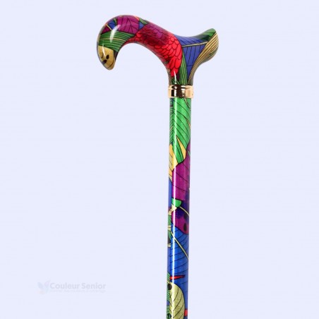 Design tropical aux couleurs vives et au fini brillant sur le fût en aluminium. Idéal pour offrir comme cadeau.