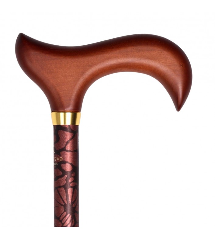 Poignée élégante de la canne Ailes de Monarque en bronze, belle idée cadeau pour les seniors.