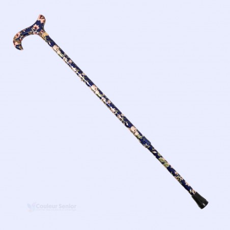 Profil complet de cette canne de marche réglable Royal Bleu Marine. Un beau cadeau pour les femmes.
