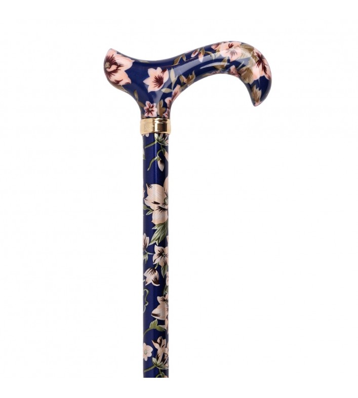 Canne de marche réglable Royal Bleu Marine – Motif floral élégant robuste et légère