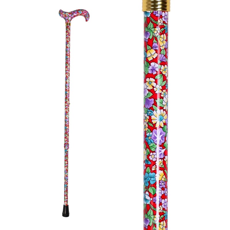 Fût en aluminium aux motifs fleurie Volubilis, excellente prévention des chutes pour une femme.