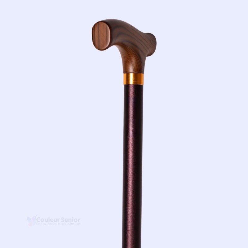 Canne Bourgogne poignée bois ergonomique pour facile prise en main et légère.