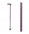 Canne de marche Cassis originale en aluminium pour femme. Un style Camouflage Rose, audacieux, amusante et féminin.
