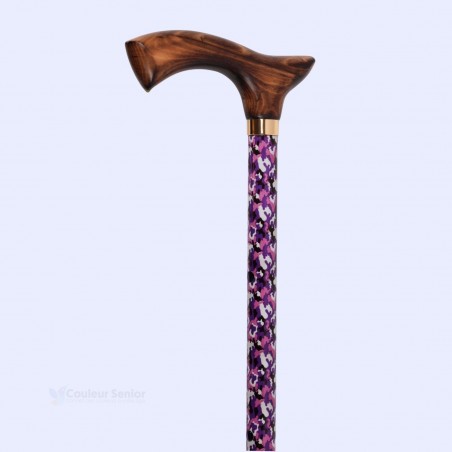Élégante poignée Fritz en bois pour cette canne de marche Cassis femme au design original et amusant.