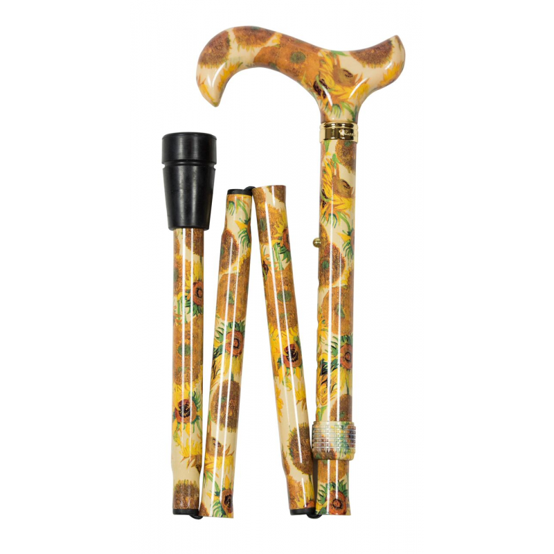 Canne de marche pliante tournesols derby